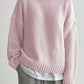 Valentine Jumper | Dames Herfst Oversized Gebreide Jumper met Ronde Hals en Geribde Afwerking