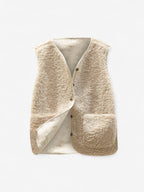 Dames Mouwloos Gilet Vest met Knopen