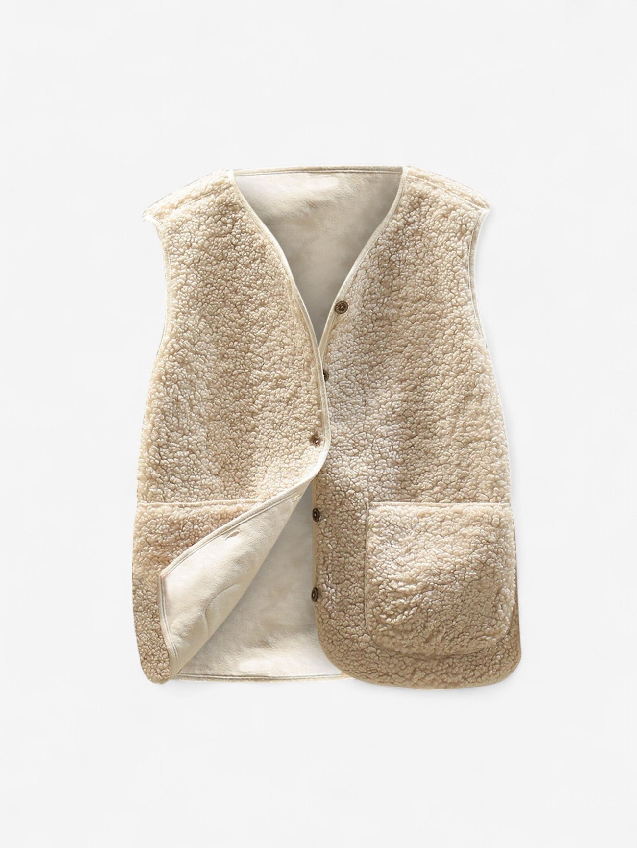 Dames Mouwloos Gilet Vest met Knopen