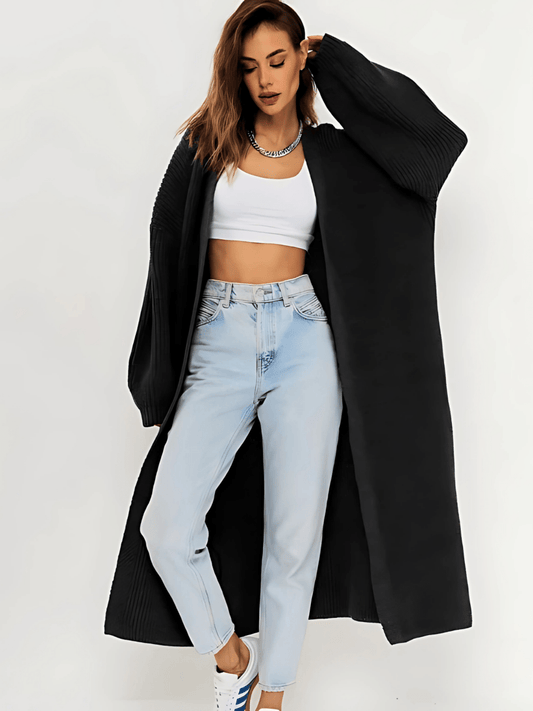 Deborah Vest | Dames Winter Lange Open Gebreide Vest