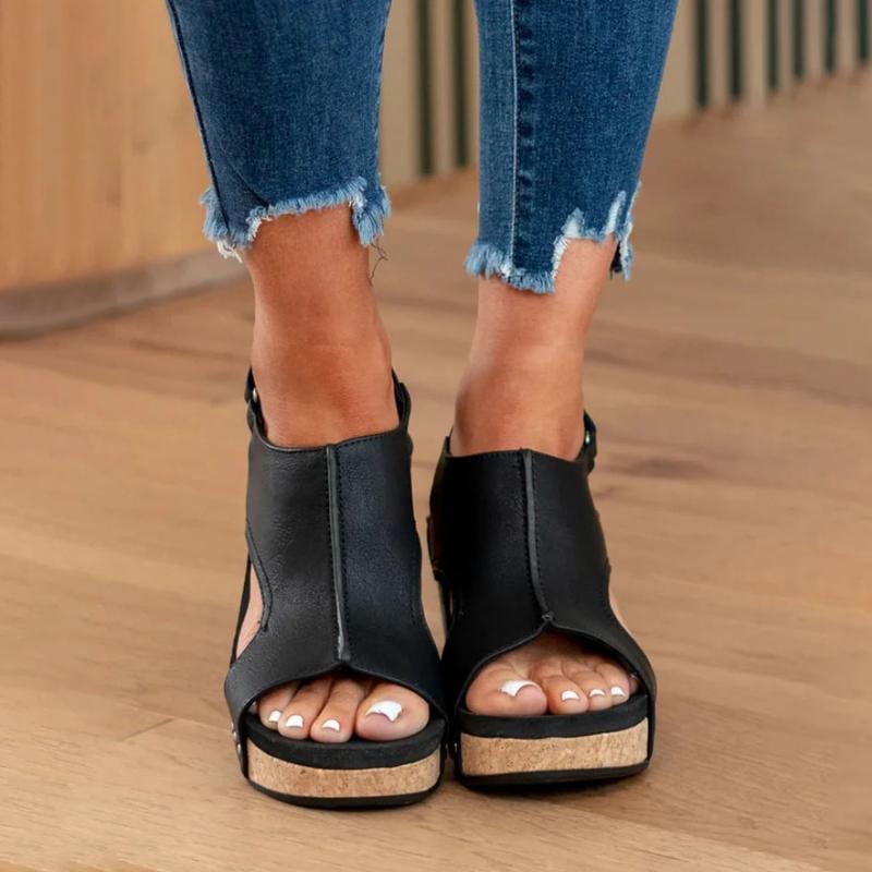 Dames Orthopedische Leren Sandalen Verstelbaar