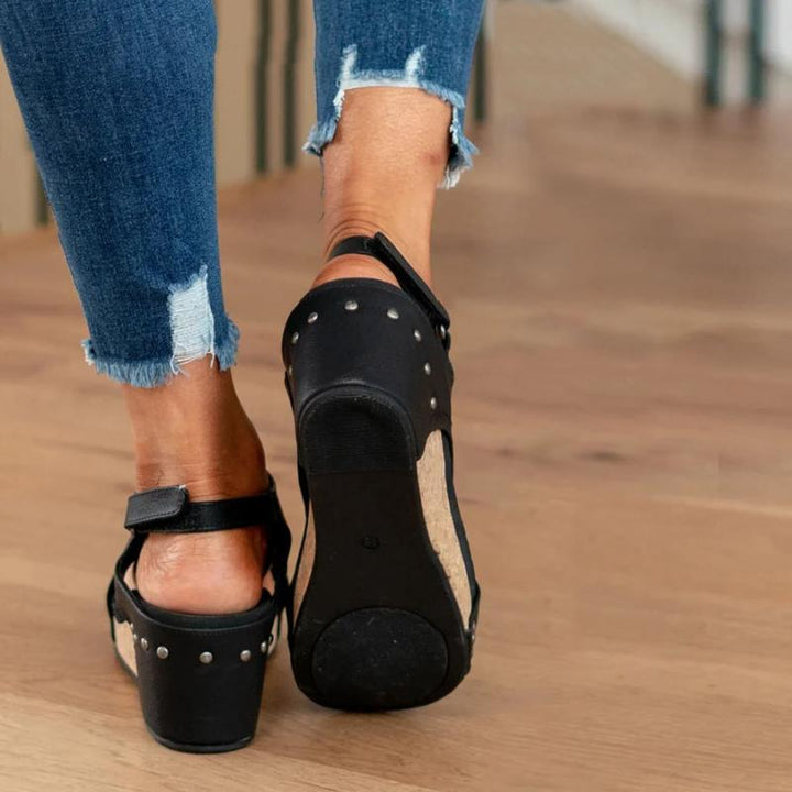 Dames Orthopedische Leren Sandalen Verstelbaar