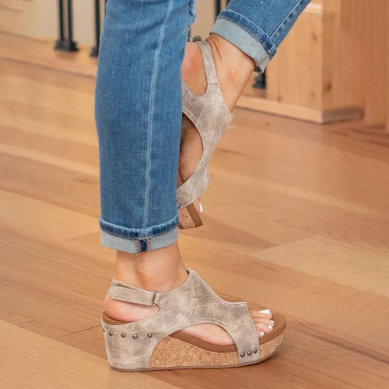 Women's Orthopedic Leather Adjustable Sandals