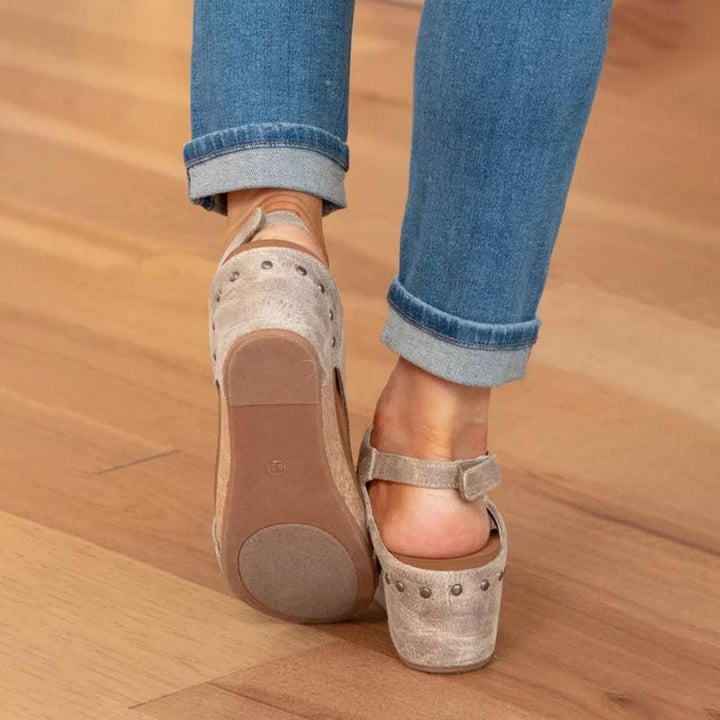 Dames Orthopedische Leren Sandalen Verstelbaar
