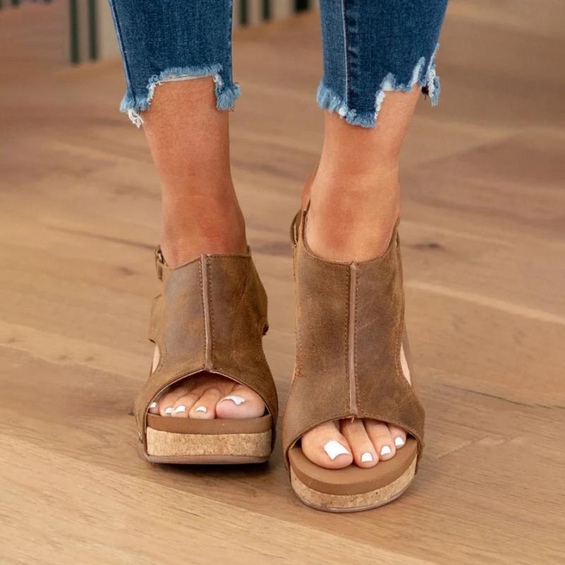 Women's Orthopedic Leather Adjustable Sandals