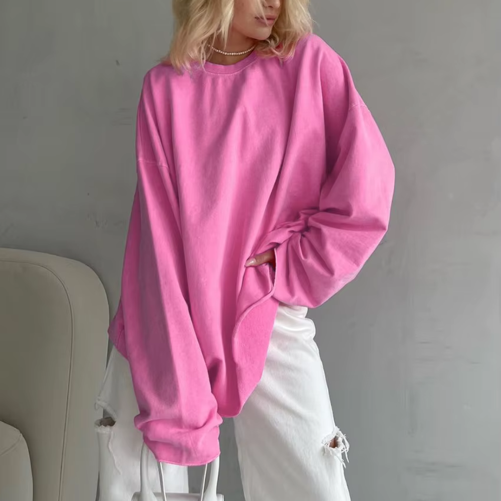 Darya Sweatshirt | Dames Winter Oversized Roze Sweatshirt