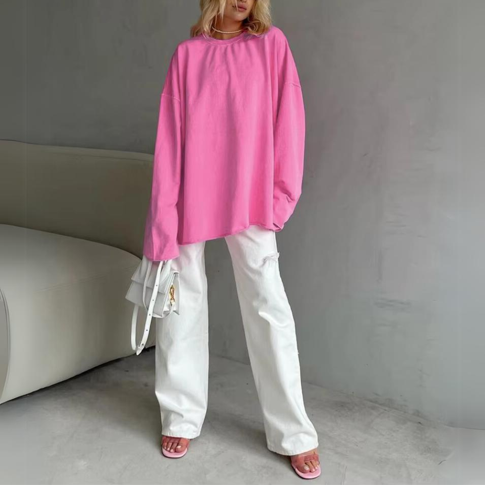 Darya Sweatshirt | Dames Winter Oversized Roze Sweatshirt