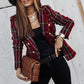 Odalinde Blazer | Chique Tweed Blazer met Gouden Knopen