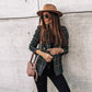 Odalinde Blazer | Chique Tweed Blazer met Gouden Knopen