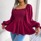 Salma Bloes | Gesmokte Bloes met Pofmouwen