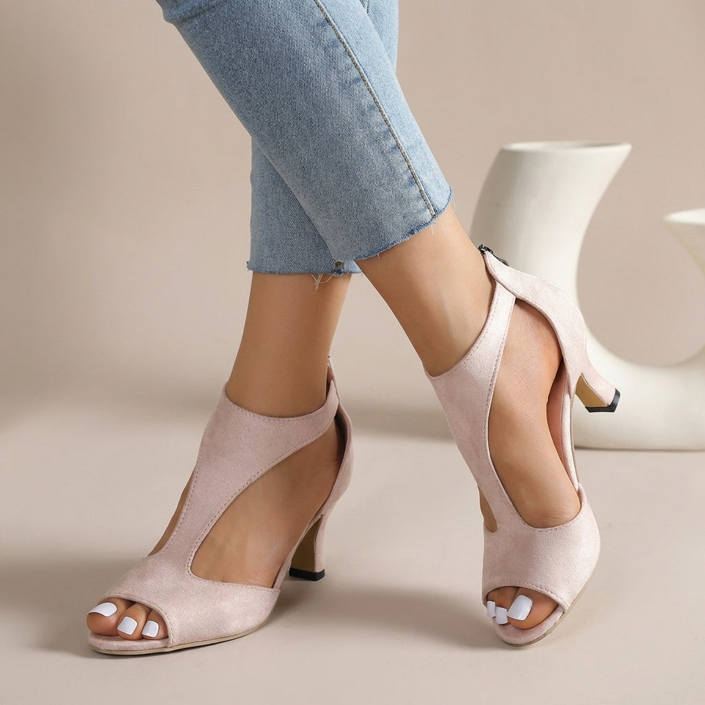 Women's Orthopedic Block Heel Sandals Suede