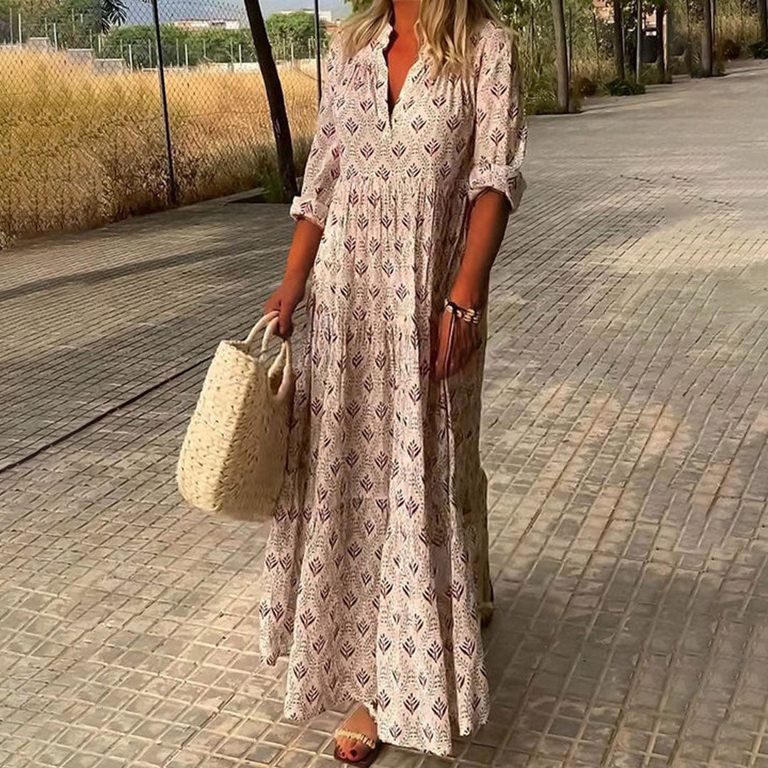 Dames Maxi Jurk Bohemian Print