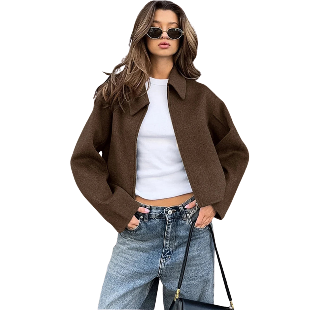 Xerena Jas | Herfst Cropped Wol Jas