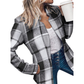 Aleah Jas | Winter Lange Jas met Ruitpatroon zonder Knopen
