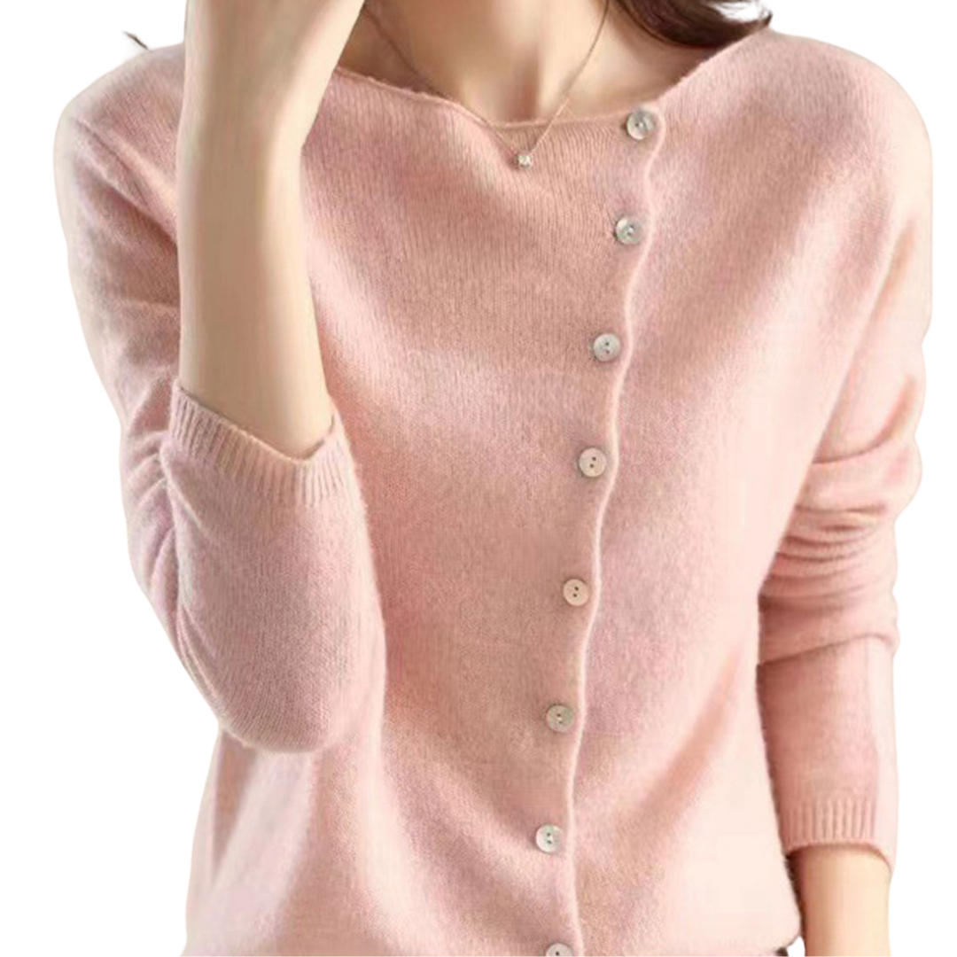 Willianne Vest | Losse Crewneck Knopen Vest