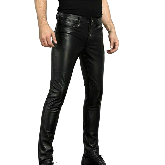 Baron Broek | Slim Fit Leren Broek