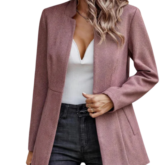 Gynette Blazer | Vrouwen visgraatprint blazer