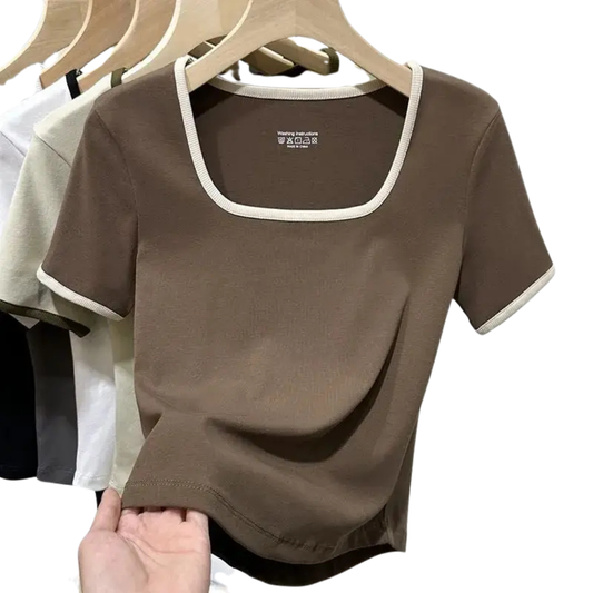 Ursula Hemd | Casual Vierkante Hals Hemd