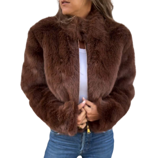 Zahra Jas | Winter Korte Jas van Imitatiebont