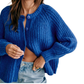 Wenona Vest | Dames Herfst Gebreid Wol Vest met Lange Mouwen