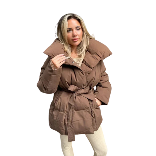 Zaida Jas | Winter Gewatteerde Jas met Ceintuur