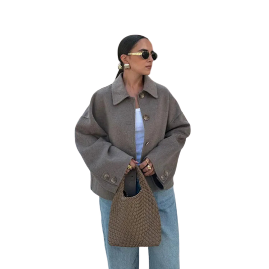 Zabrina Jas | Herfst Cropped Wolmix Jas