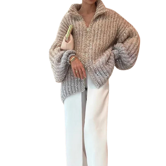 Sara Set | Gebreide jas en broek set