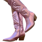Irmina Laarzen | Roze Metallic Halfhoge Cowboylaarzen