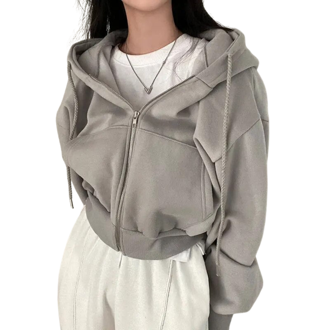 Rinette Vest | Oversized Hooded Crop Vest
