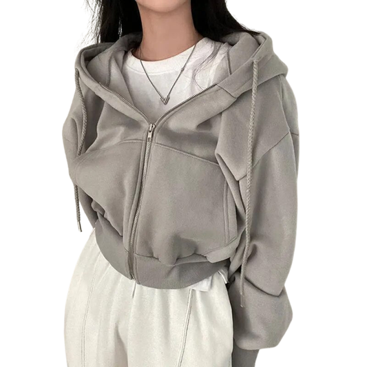 Rinette Vest | Oversized Hooded Crop Vest