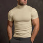 Lyle Overhemd | Heren Effen Kleur Turtleneck Overhemd