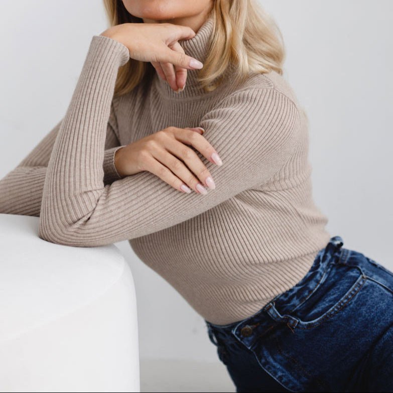 Deana Trui | Dames Winter Geribde Gebreide Coltrui