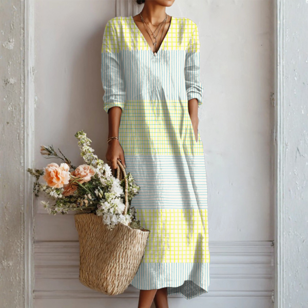Women's Fresh Midi Dress with Minimalist Design