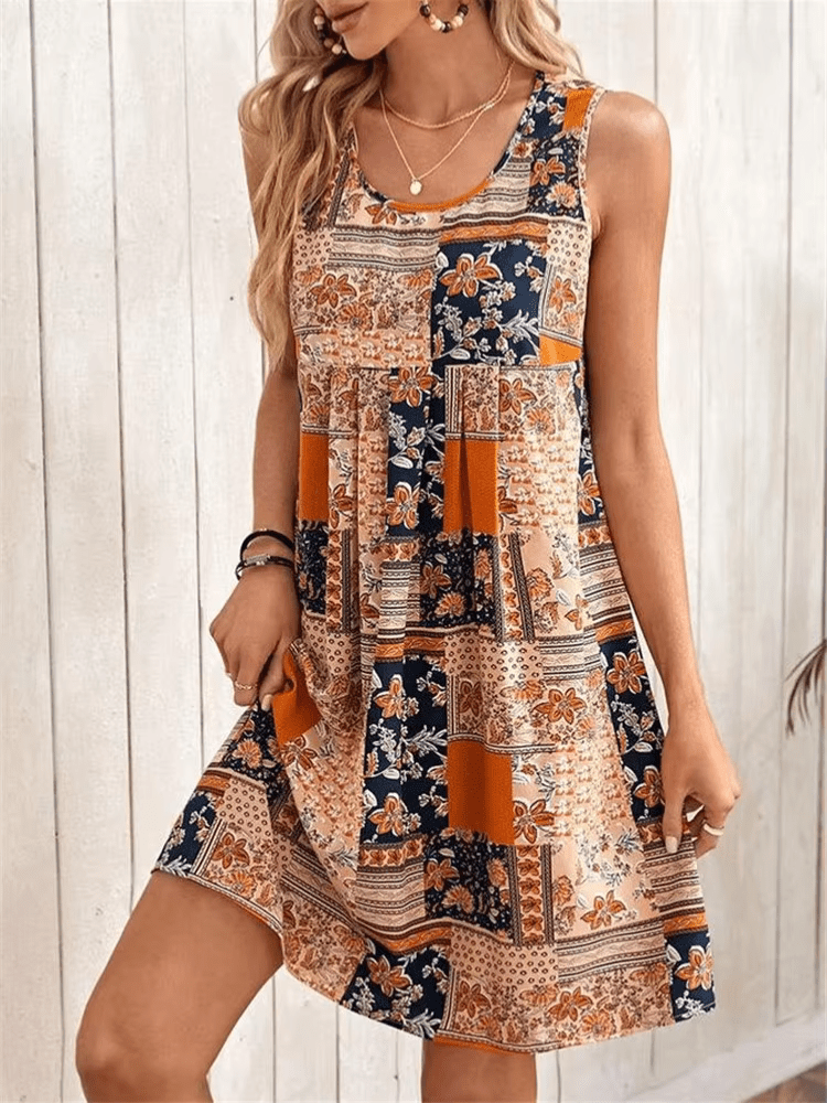 Women's Bohemian Mini Dress Sophisticated Style