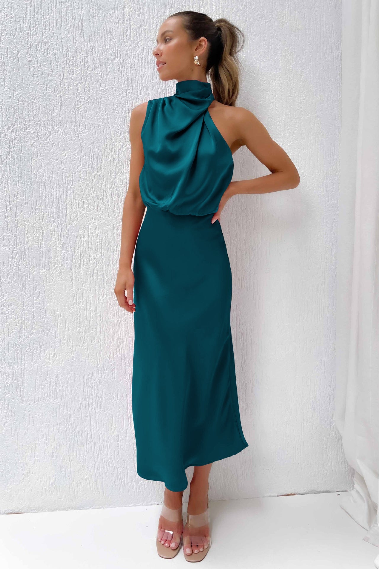 Dames Halter Maxi Avondjurk