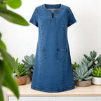 Dames Denim Mini Jurk Zacht