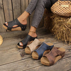 Dames Comfortabele Sleehak Sandalen