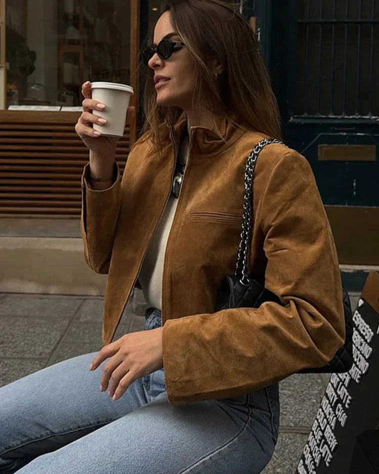 Westyn Jack | Dames Voorjaar Suède Kort Jack