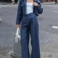 Malaya Set | Vrouwen Zachte Denim Jas en Broek Set