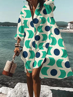 Dames Midi Shirt Jurk Zomer