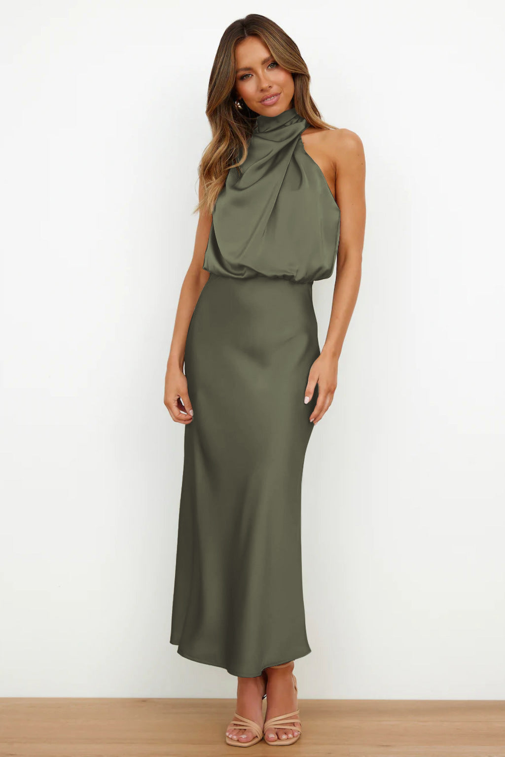 Dames Halter Maxi Jurk