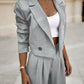Margery Set | Vrouwen Gestreepte Blazer & Broek Set