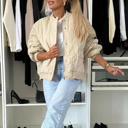 Xoria Jas | Dames Herfst Gewatteerde Bomberjack