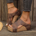 Dames Comfortabele Sleehak Sandalen