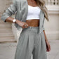 Margery Set | Vrouwen Gestreepte Blazer & Broek Set