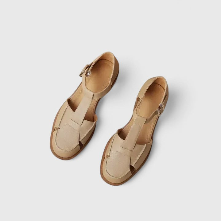 Dames Gesloten Teen Sandalen met T Bandje