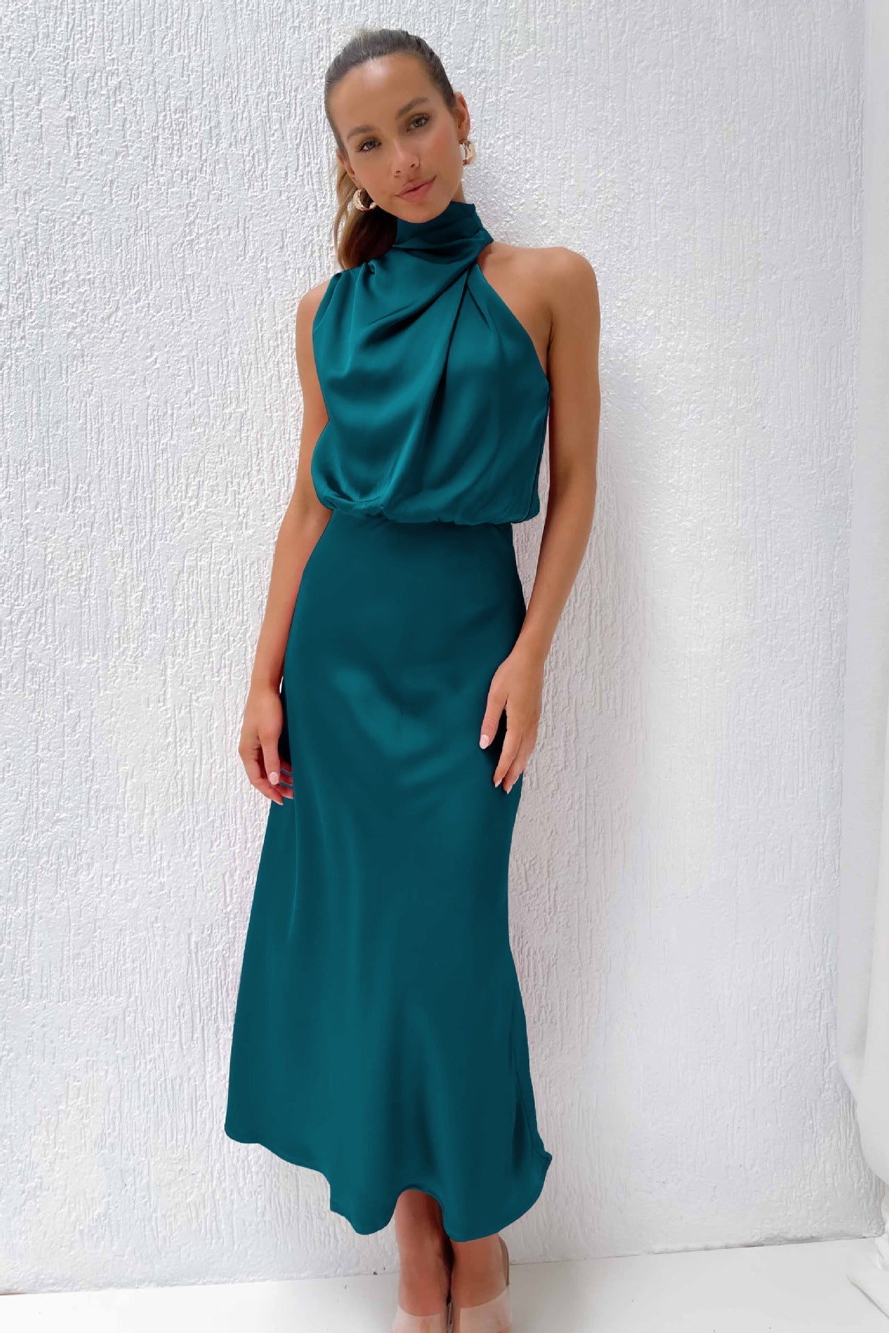 Dames Halter Maxi Jurk