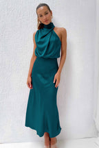 Dames Halter Maxi Avondjurk