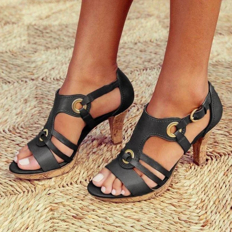 Dames Sandalen met Gestructureerde Enkelband