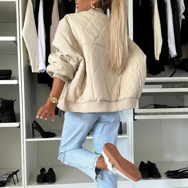 Xoria Jas | Dames Herfst Gewatteerde Bomberjack